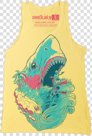 Hang Loose  Let S Rip Shark Tank Top By Seventh   French Paper Banana Split  HD Png Download