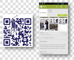 Ralph Lauren And Zara Mobile Marketing   Qr Code Ralph Lauren  HD Png Download