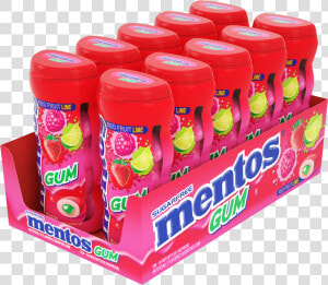 Mentos Pure Fresh Gum Cinnamon 15 Piece Pocket Bottle   Strawberry  HD Png Download