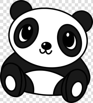 Drawing Pandas Giant Panda   Cute Drawing Panda Easy  HD Png Download