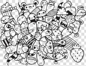 Doodle Art Png   Easy Doodle Colouring Pages  Transparent Png