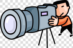 Cameraman Films Scene With Vector Download   Video Camera Hd Vector Png  Transparent Png