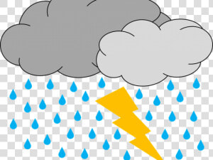 Lightening Clipart Stormy Sky   Thunder And Lightning Clipart  HD Png Download