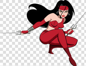 Elektra Bruce Timm  HD Png Download