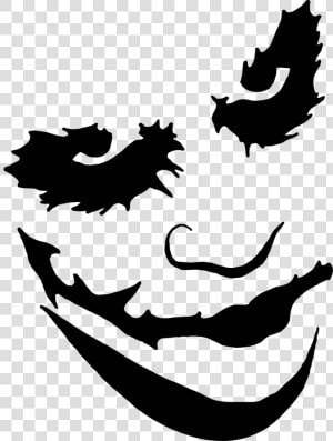 Transparent Joker Png   Pumpkin Carving Stencil Joker  Png Download