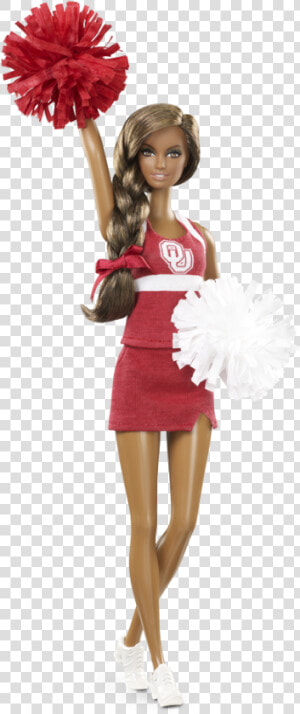 University Of Oklahoma Barbie Doll   Png Download   Barbie Oklahoma University Cheerleader  Transparent Png