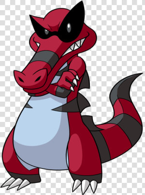 Ash Ketchum Red Mammal Fictional Character Cartoon   Krookodile Pokemon  HD Png Download