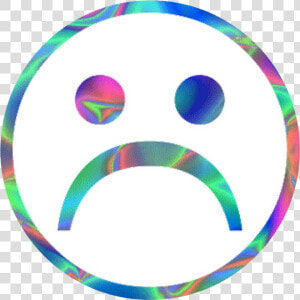 Sadface Smiley Sticker By Doublechin   Sad Face Aesthetic Transparent  HD Png Download