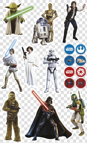 Mini Personagens Decorado Star Wars Clássico   Personagens Do Star Wars  HD Png Download