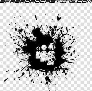 Transparent Myspace Logo Png   Black Paint Splatter  Png Download