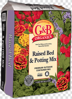 Raised Bed And Potting Mix   Gb Organics Raised Bed Soil  HD Png Download