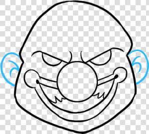 How To Draw Scary Clown   Draw A Scary Clown  HD Png Download