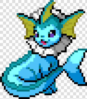 Pixel Art Pokemon Vaporeon   Png Download   Minecraft Pixel Art Vaporeon  Transparent Png