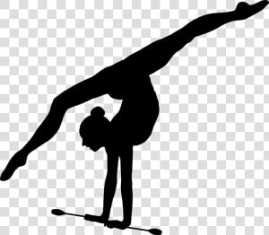 Rhythmic Gymnastics Ribbon Silhouette  HD Png Download