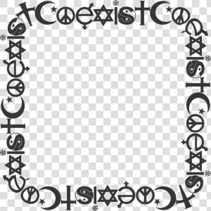 Coexist Frame   Circle  HD Png Download