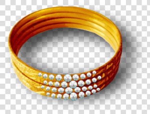 Diamond Gold Bangles   Bangle  HD Png Download