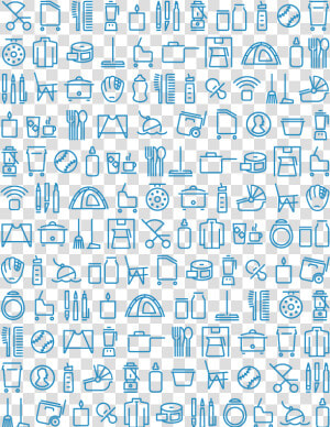 Blue Repeating Icon Pattern   Pattern  HD Png Download