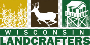 Cornfield Deer Cabin Logo Of Wisconsin Landcrafters   Food Plot Land Management Logo  HD Png Download