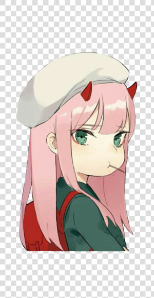  zerotwo  anime  animegirl  kawaii  kawaiigirl  freetoedit   Kawaii Anime Zero Two  HD Png Download