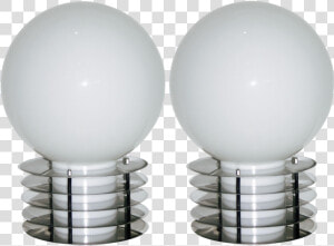 1960s Italian Double lighted Glass And Chrome Table   Sphere  HD Png Download