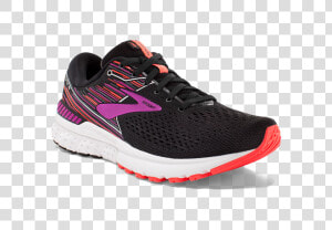 Brooks Adrenaline Gts 19 Black Purple Coral  HD Png Download