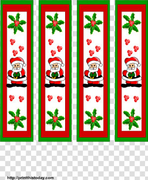 Christmas Bookmarks Featuring Santa Claus  HD Png Download