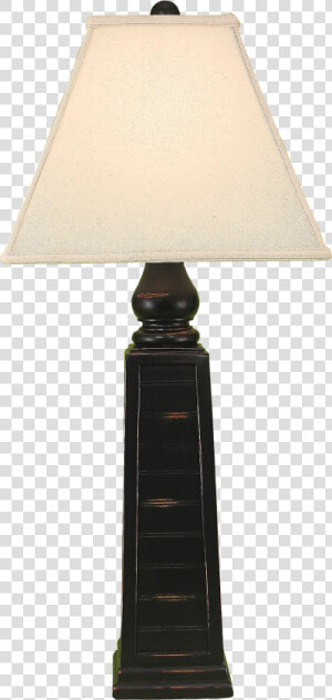 Distressed Black Pyramid Table Lamp   Lamp  HD Png Download