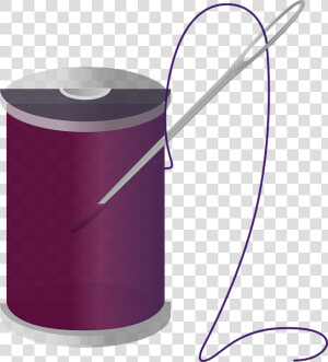 Spool  Yarn  Purple  Thread  Needle  Craft  Sewing   Transparent Spool Of Thread  HD Png Download