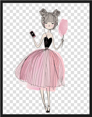 Girl With Cotton Candy Poster   Bible Journaling Clip Art  HD Png Download