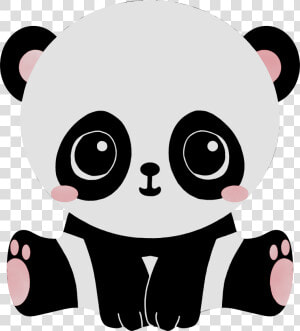 Panda Clipart Giant   Cartoon Cute Baby Panda  HD Png Download