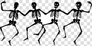 Skeletons  Human  Dancing  Funny  Halloween   Halloween Clipart Free  HD Png Download