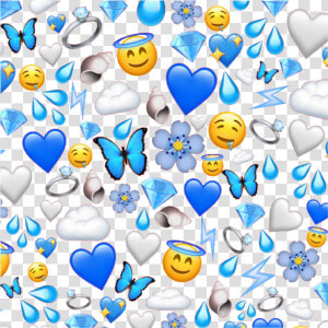  background  emojis  emoji  blue  white  grey  yellow   Blue Emoji Background  HD Png Download