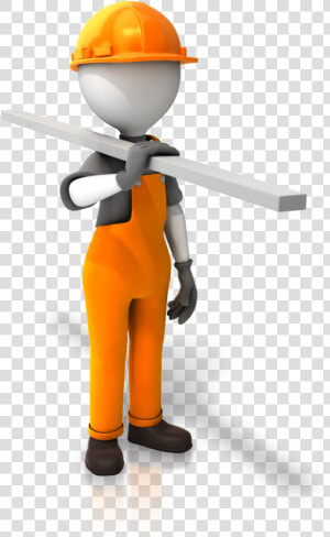 Construction Figure Carrying Wood   Construction Safety Worker Cartoon  HD Png Download