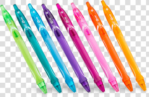 Eight Gelocity Pens Of Different Colors In A Row   Gelocity Quick Dry 0 7 Colors  HD Png Download