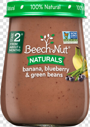 Naturals Banana  Blueberry  amp  Green Beans Jar   Beechnut Green Beans And Corn  HD Png Download