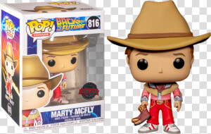 Funko Pop Marty Mcfly Cowboy  HD Png Download