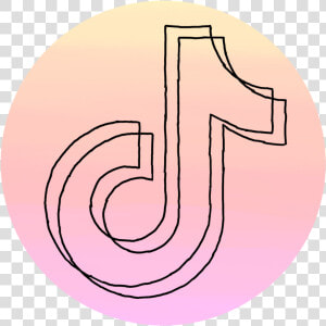  tiktok  logo  farbverlauf  umriss  gemalt   Pink Tik Tok Logo  HD Png Download