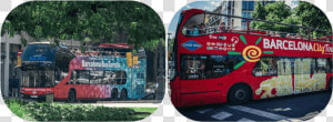 Hop On Hop Off Both Busses   Double decker Bus  HD Png Download