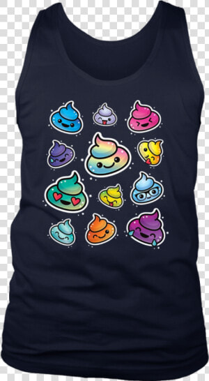 Cute Sleeping Rainbow Poop Emoji Zzz T shirt   One Punch Man Crossfit  HD Png Download