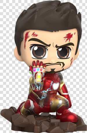 Iron Man Mark Lxxxv Battling Large Cosbaby Hot Toys   Cosbaby Iron Man Endgame  HD Png Download