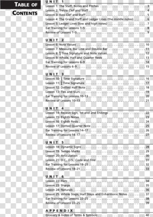 Product Thumbnail   Alfred Music Theory Book 3 Table Of Contents  HD Png Download