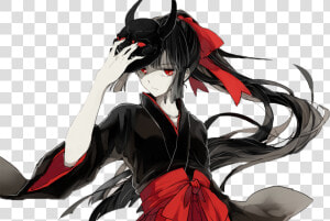 Transparent Demon Eyes Clipart   Anime Demon Girl Red Eyes  HD Png Download