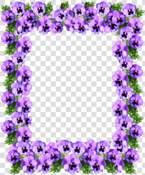 Free Floral Borders   Flower Border Designs Purple  HD Png Download