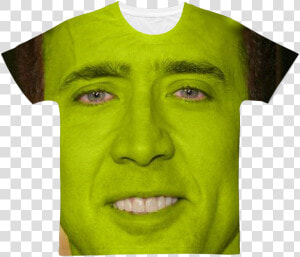 Nicolas Cage As Shrek ﻿classic Sublimation Adult T shirt  HD Png Download