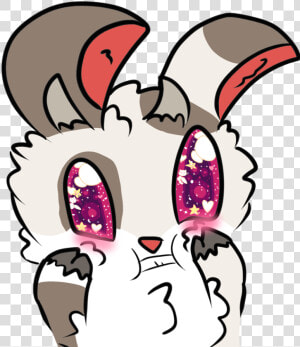 Supah Kawaii Eyeballs Blush Bunbun Bunny Goat Thin   Drawing  HD Png Download