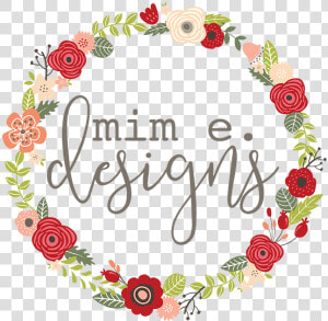 Flower Wreath With Mem E   Font  HD Png Download