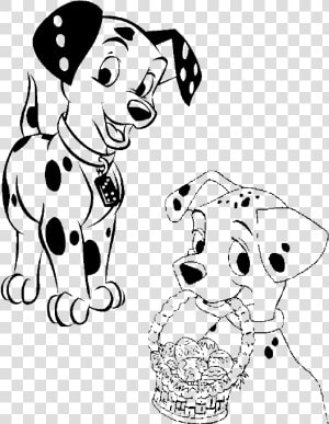 101 Dalmatians Easter Egg Coloring Page  HD Png Download