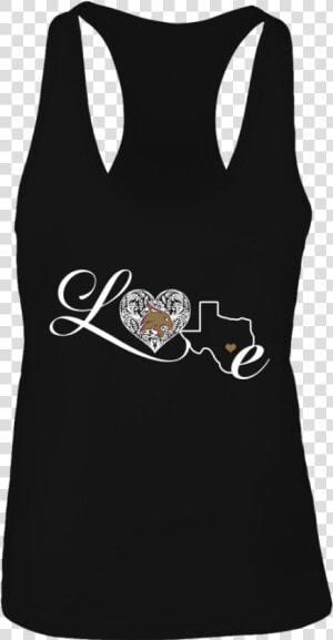 Love Texas State Bobcats Pattern Heart State Outline   Active Tank  HD Png Download