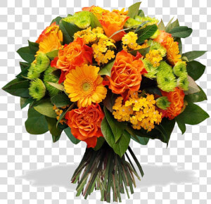 Bouquet Orange   Png Download   Bouquet Fete Des Grand Mere  Transparent Png