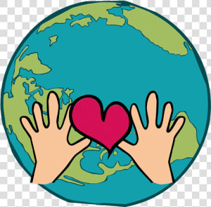 Clip Art King Martin Luther Day Globe Hands Heart   Globe Heart Clipart  HD Png Download